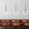 Gold Hanging Ring Pendant Lights Warm White LED Hanging Lamp Restaurant Bar Cafe Lighting U Shape Pendant Lamp