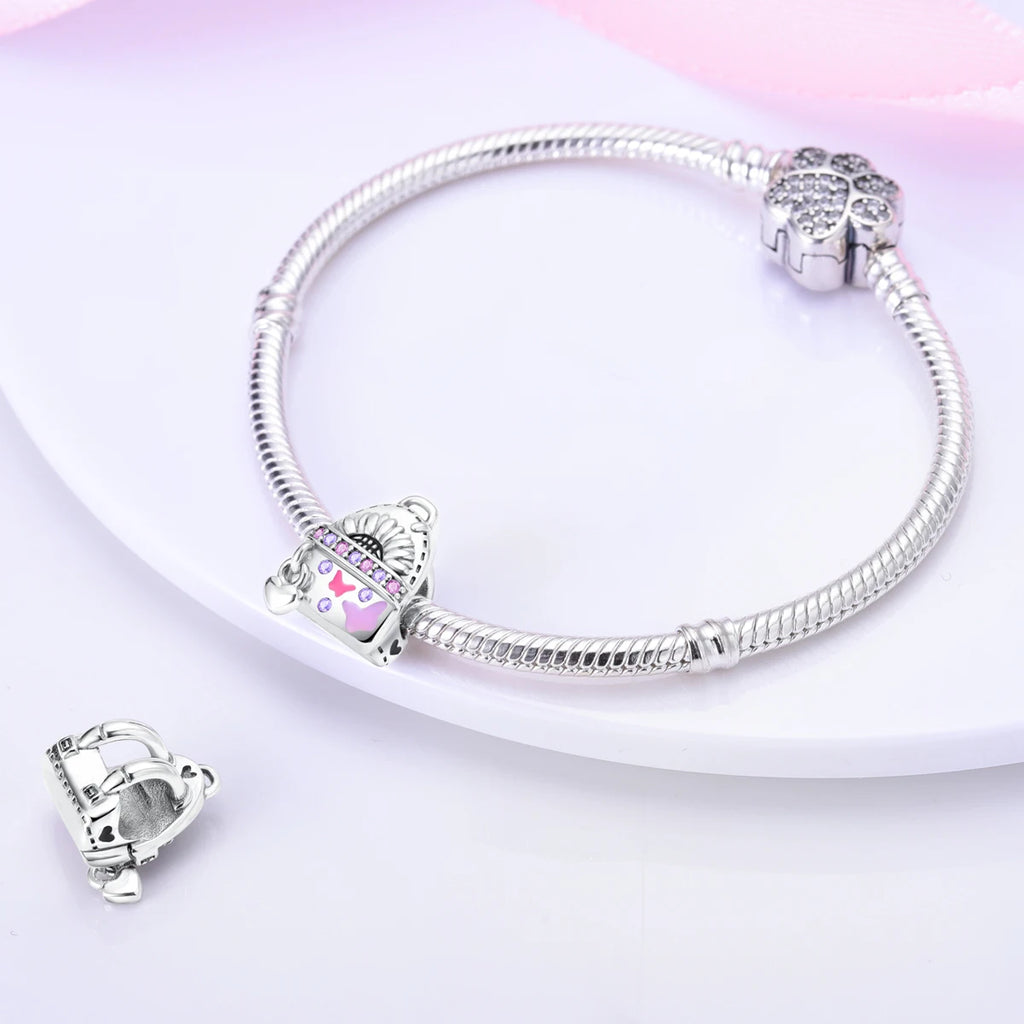 Silver Plated Charms Graduation Campus Mortarboard Beads Fit Original Pandora Bracelet Diy Pendants Jewelry Gift