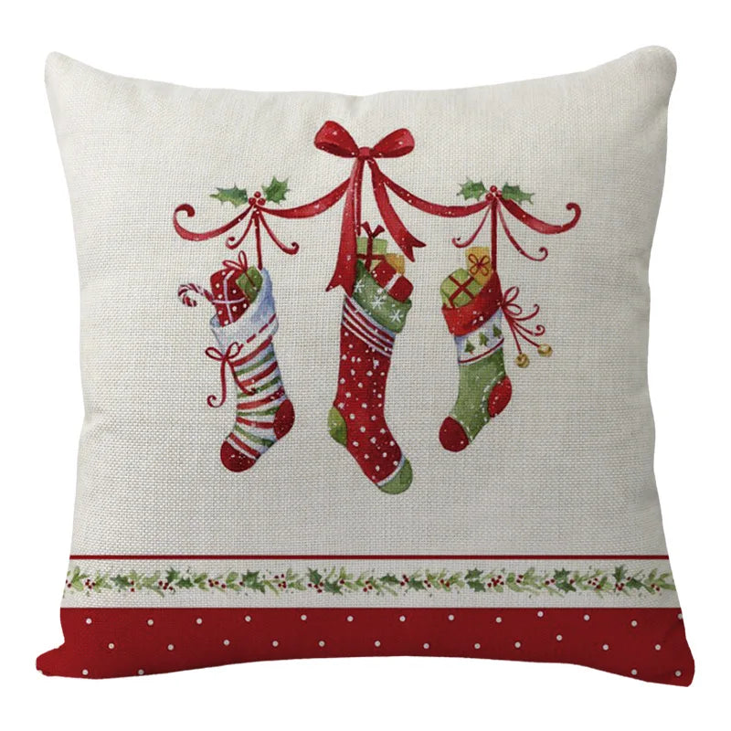 2025 New Year Christmas pillow case ,45x45cm, cushion cover home Christmas decoration pillow case