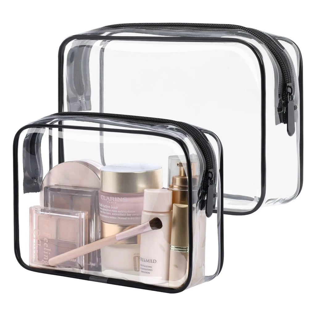 1/3pcs Transparent Storage Bags Women Makeup Cosmetic Cases Organizer Travel Waterproof Wash Pouch Holder Large Capacity PVC Bag