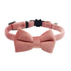 Suede Collar Bow Wear-resistant Lovely Comfortable Collar Collar Bell Velvet Dog Cat Small Adjustable Y5J7