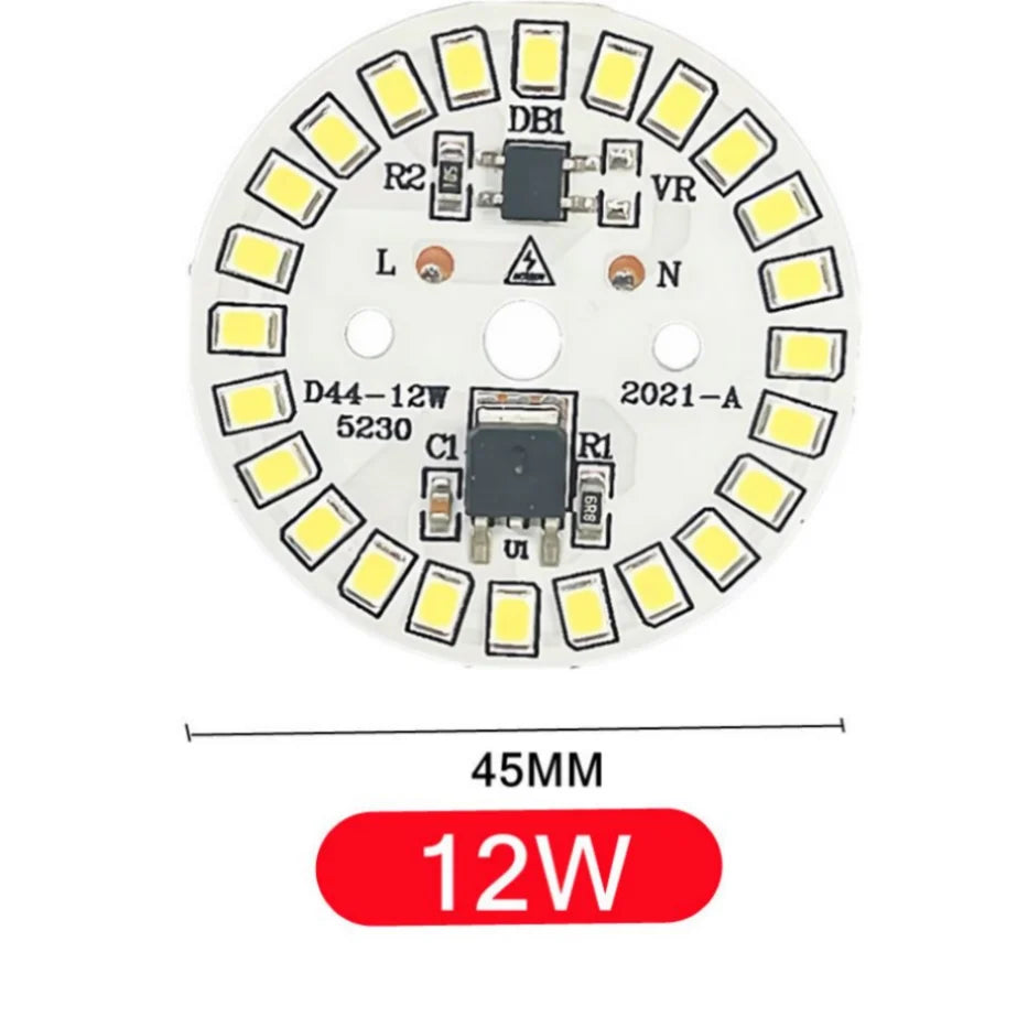 PaaMaa LED Bulb Patch Lamp SMD Plate Circular Module Light Source Plate For Bulb Light AC 220V Led Downlight Chip Spotlight LED