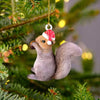 Squirrel Rabbit Bird Elk Hedgehog Pendant Christmas Tree Hanging Animal Ornaments Home Party Decoration 2025 New Year Navidad