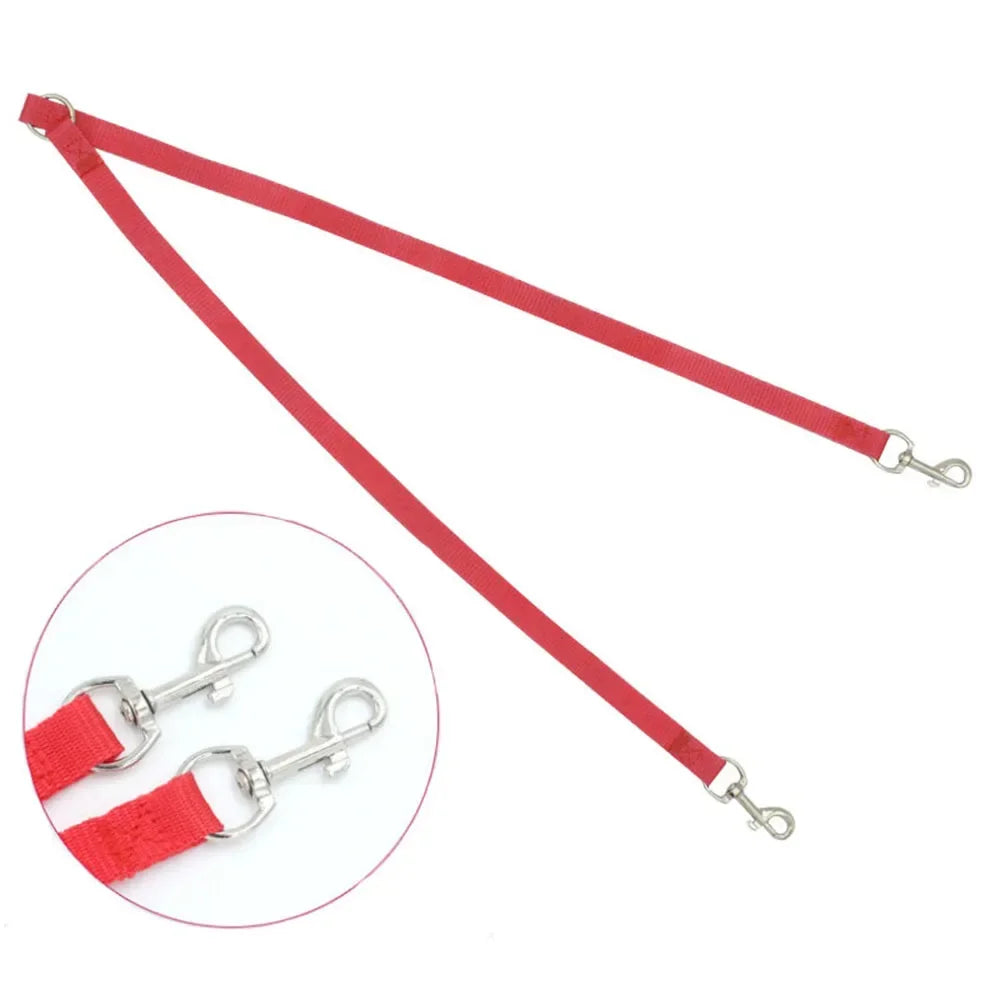 Walk Two Dog Leash Coupler Nylon Double Twin Leash Walking Leash for 2 Small Dogs Double Leash Two Way Dual Pet Puppy Cat Leads