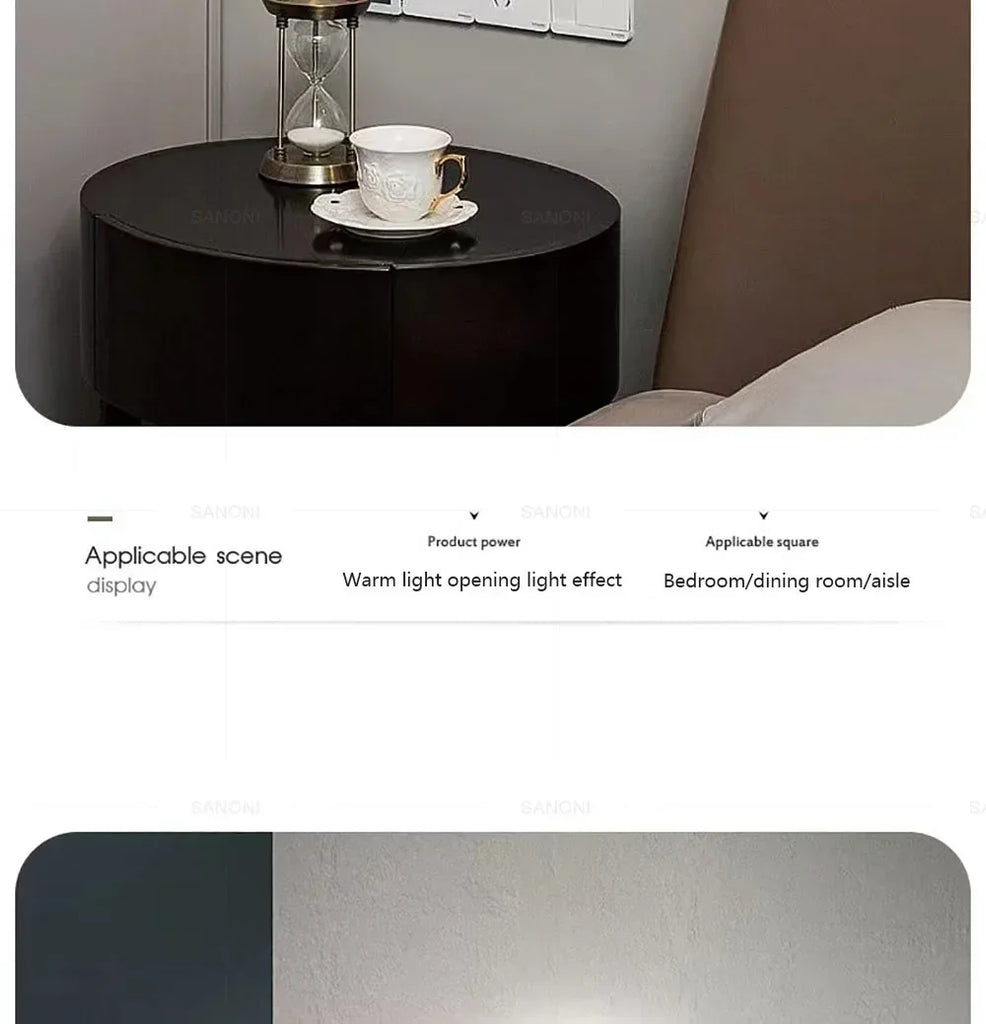 Modern LED Wall Lamp for Living Dining Bedroom Aisle Study Entryway Moon Sconce Light Indoor Home Decor Lighting Fixture Luster