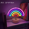 LED Neon Sign Lights Rainbow Light USB Battery Operated Wall Decor for Girls Kids Room Wedding Birthday Party Decoration