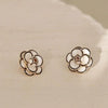 fashion women simple flower earrings elegant classic feminie camellia studs