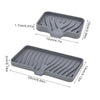 1 Pcs Silicone Soap Tray/Stand, Self-Draining Soap Pad,Multifunctional No-Punch Sink Tray Storage Rack for Bathroom Kitchen