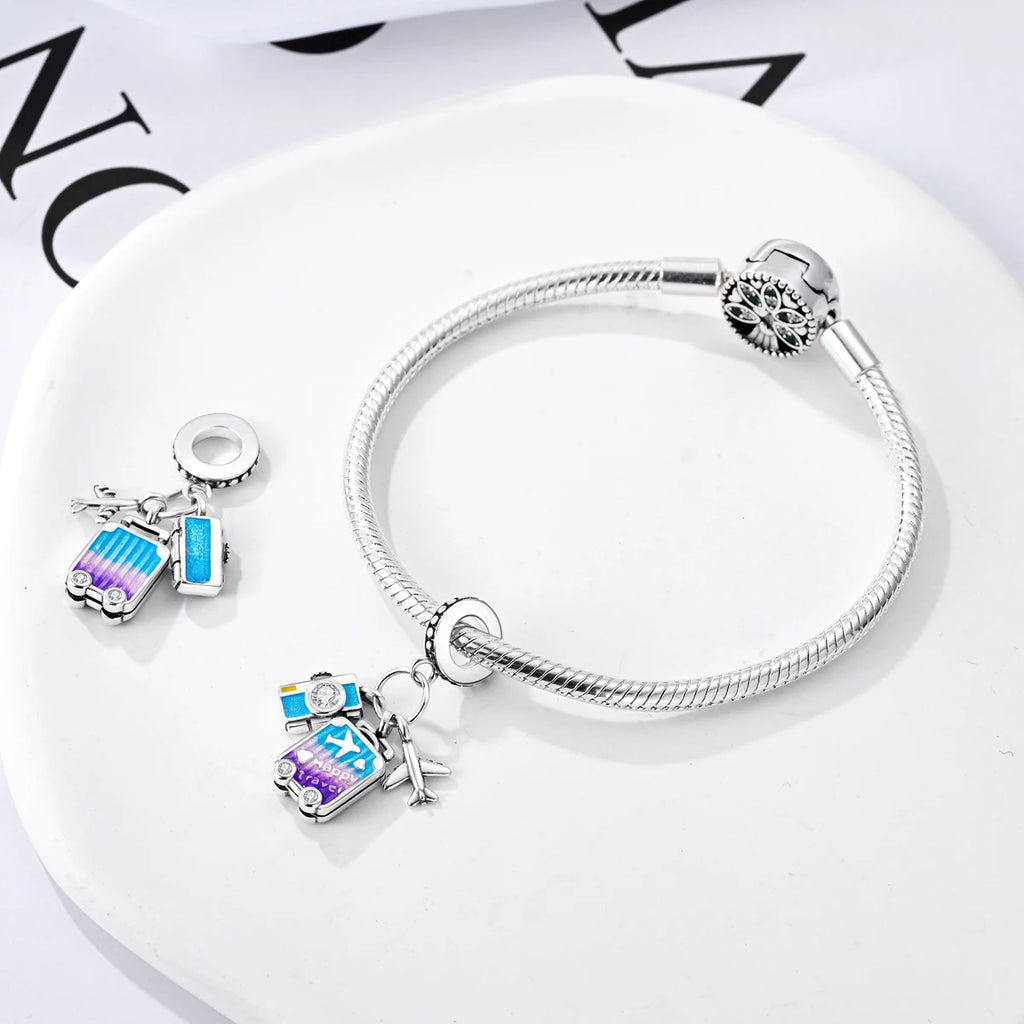 Silver Plated Charms Graduation Campus Mortarboard Beads Fit Original Pandora Bracelet Diy Pendants Jewelry Gift