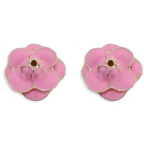 fashion women simple flower earrings elegant classic feminie camellia studs