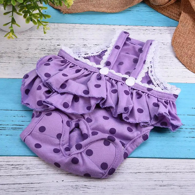 Pet Dog Panties Strap Sanitary Adjustable Dog Dot Print  Underwear Diapers Physiological Pants Puppy Shorts Drop Shipping 2017