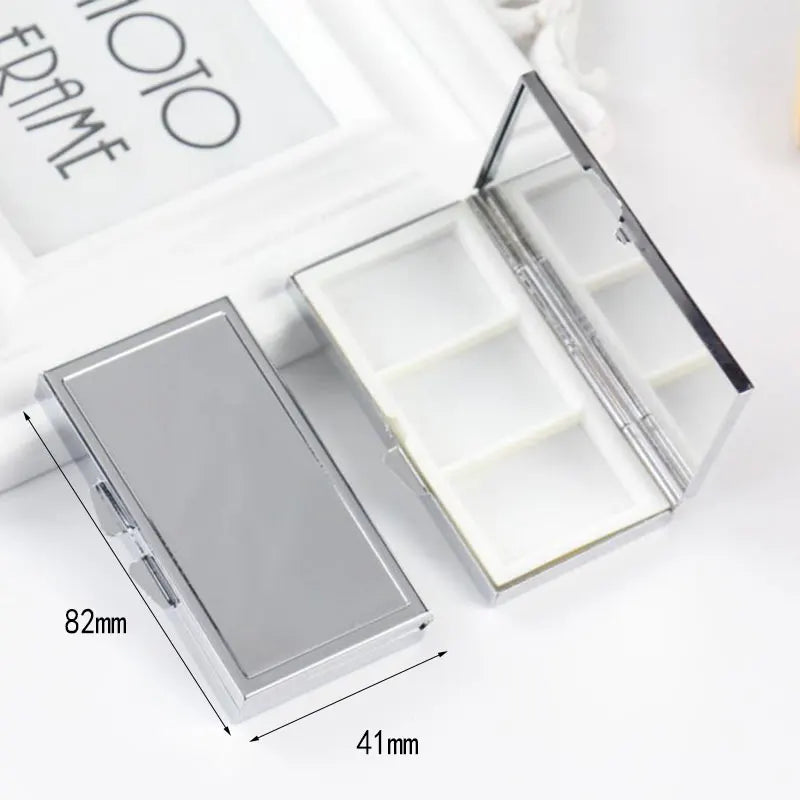 1pc Pill Box Case Splitter Tablet Storage Organizer Medicine Travel Essential Metal Pill Container Box Accessories 12 Styles