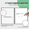 Reusable Smart Notebook A4 Size Lined and Dot-Grid Pages Note Book 6 Styles Page Rewritable Notepad for Adult Student Black