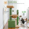 Cactus Cat Tree Cat Tower for Indoor Cats with Large Cat Condo Cat Scratching Post for Cats with Deep Hammock Cozy Top Perch