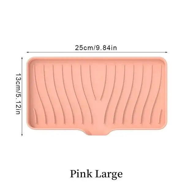 1 Pcs Silicone Soap Tray/Stand, Self-Draining Soap Pad,Multifunctional No-Punch Sink Tray Storage Rack for Bathroom Kitchen