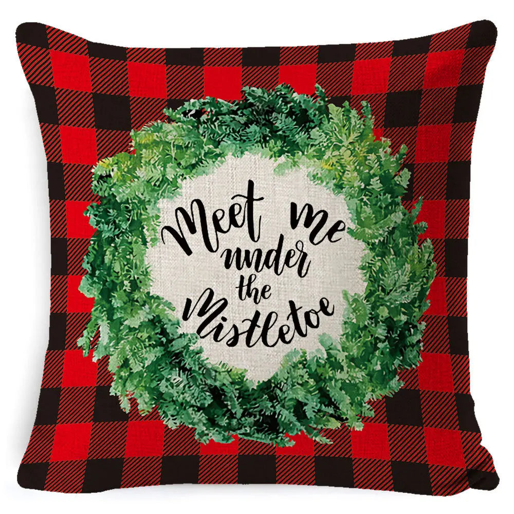 2025 New Year Christmas pillow case ,45x45cm, cushion cover home Christmas decoration pillow case