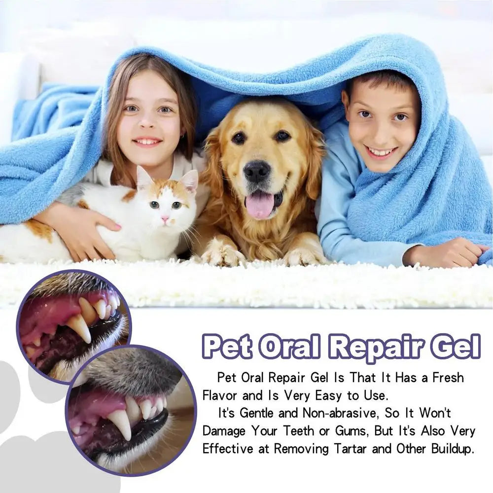 Pet Oral Repair Gel Tooth Repair Teeth Brushing Cleaner Natural Dogs Cats Toothpaste Gel Kitten puppy Breath Freshener supplies