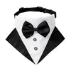 Dogs Tuxedo Bandana Formal Dog Wedding Bandana Collar with Bow Tie Adjustable Pet Scarf Bibs Party Birthday Costume Accessories