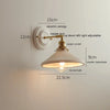 IWHD Nordic Modern Ceramic LED Wall Lamp Sconce Pull Chain Switch Beside Bedroom Bathroom Mirror Stair Light Applique Murale