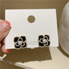 fashion women simple flower earrings elegant classic feminie camellia studs