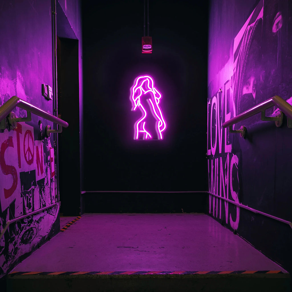 Sexy Lady Neon Sign Woman Body Pink Led Lights USB Powered Wall Light Up Signf For Home Bedroom Party Bar Night Club Room Decor