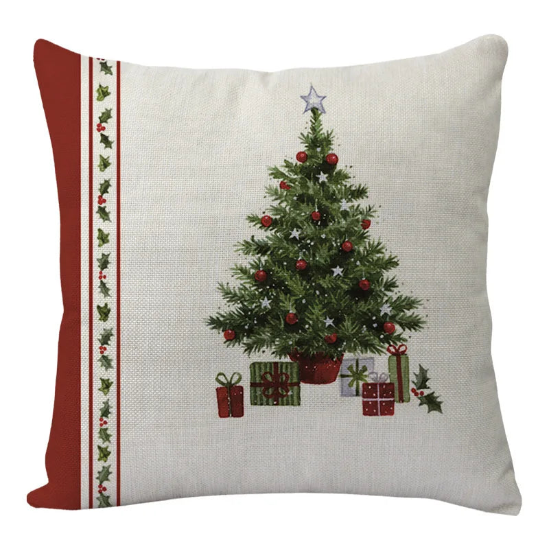 2025 New Year Christmas pillow case ,45x45cm, cushion cover home Christmas decoration pillow case