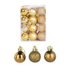 3cm 24PCS Gold Sliver Red Christmas Ball Ornaments 2023 New Year Party Small Baubles Xmas Tree Pendants Merry Christmas Decor