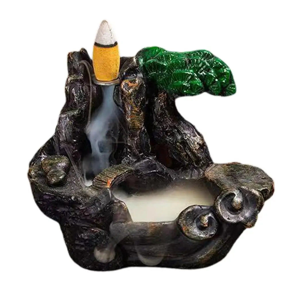 Backflow Incense Burner New Ornaments Incense Burner Ceramic Waterfall Backflow Incense Holder Incense Cones For Home Incense