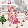 Automatic Climbing Ladder Santa Claus Doll Electric Christmas Rail Slide Music Toy Christmas Tree Ornaments Decoration Kids Gift