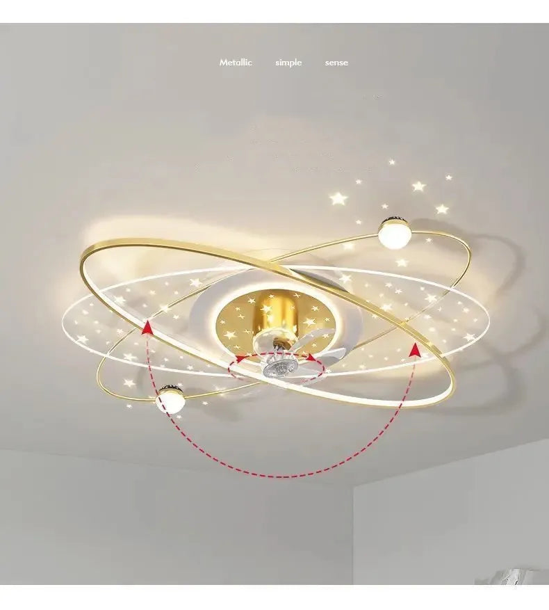 Modern Minimalist Ceiling Lamps For Living Room Fan Lights Intelligent Home Bedroom Restaurant Silent Fan Pendant Light Fixtures