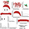 Christmas Door Window Stickers Felt Cloth Snowman Santa Claus Elk Wall Sticker Christmas Home Decoration Happy New Year 2024