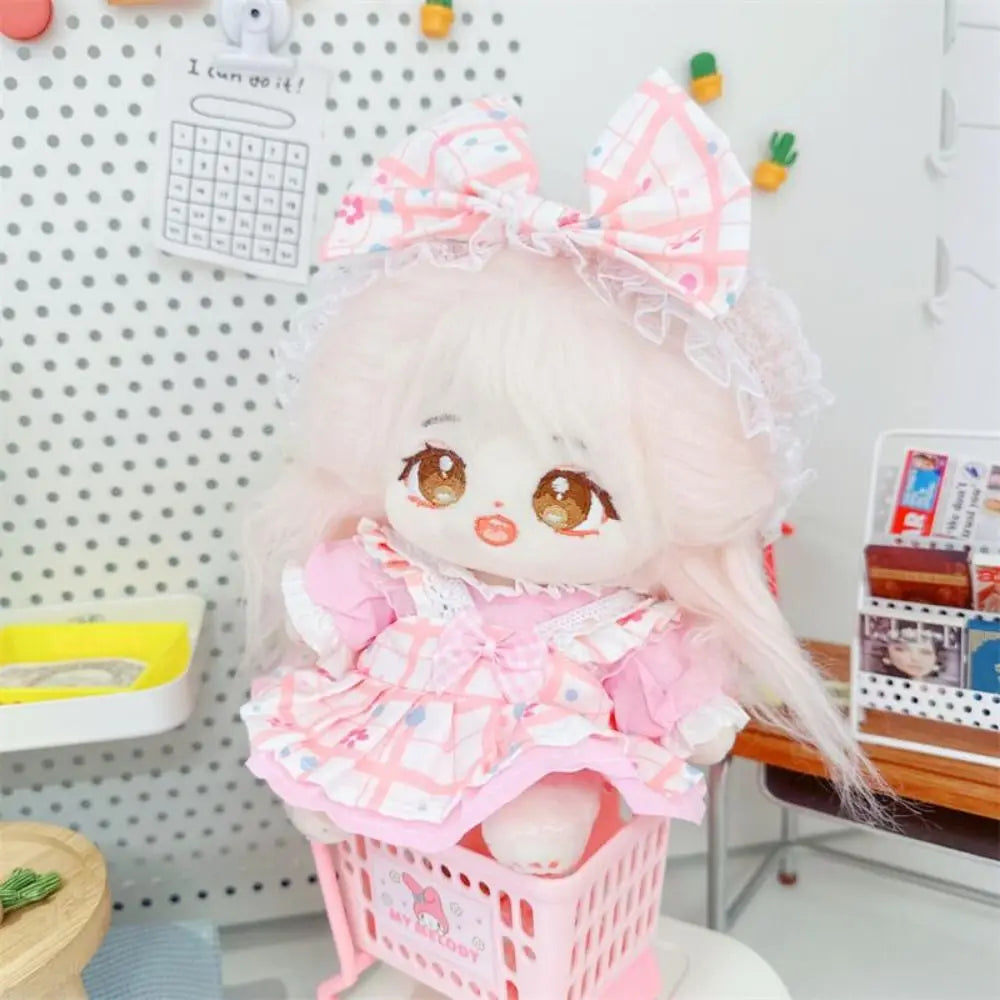 Cute Doll Lovely Clothes With Headband Accessories 2 Colors Flower Bud Skirt Accessories 10/20cm Cotton Doll/EXO Idol Dolls