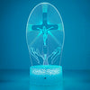 Jesus Cross 3D LED Night Light for Friends Xmas Easter Room Decor Gifts Crucifix Optical Illusion Desk Table Lamp Nightlight