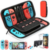 For Switch Case Compatible with Nintendo Switch, 9 in 1 Accessories kit with Carrying Case, Dockable Protective Case