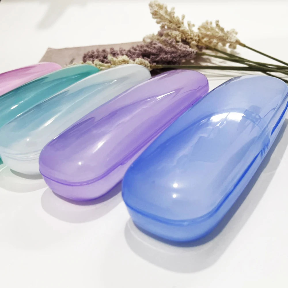 Translucent Plastic Glasses Case Lens Glasses Protector Box For Sunglasses Women Men Reading Sunglasses Holder Containers Box