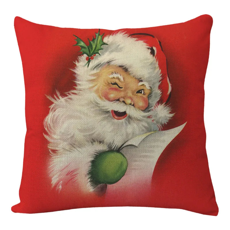 2025 New Year Christmas pillow case ,45x45cm, cushion cover home Christmas decoration pillow case