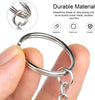 50/500pcs Stainless Steel Metal Blank Keyring Keychain Split Rings DIY Keyfob Keys Ring Lobster Clasp Key Pendant Chains Buckles