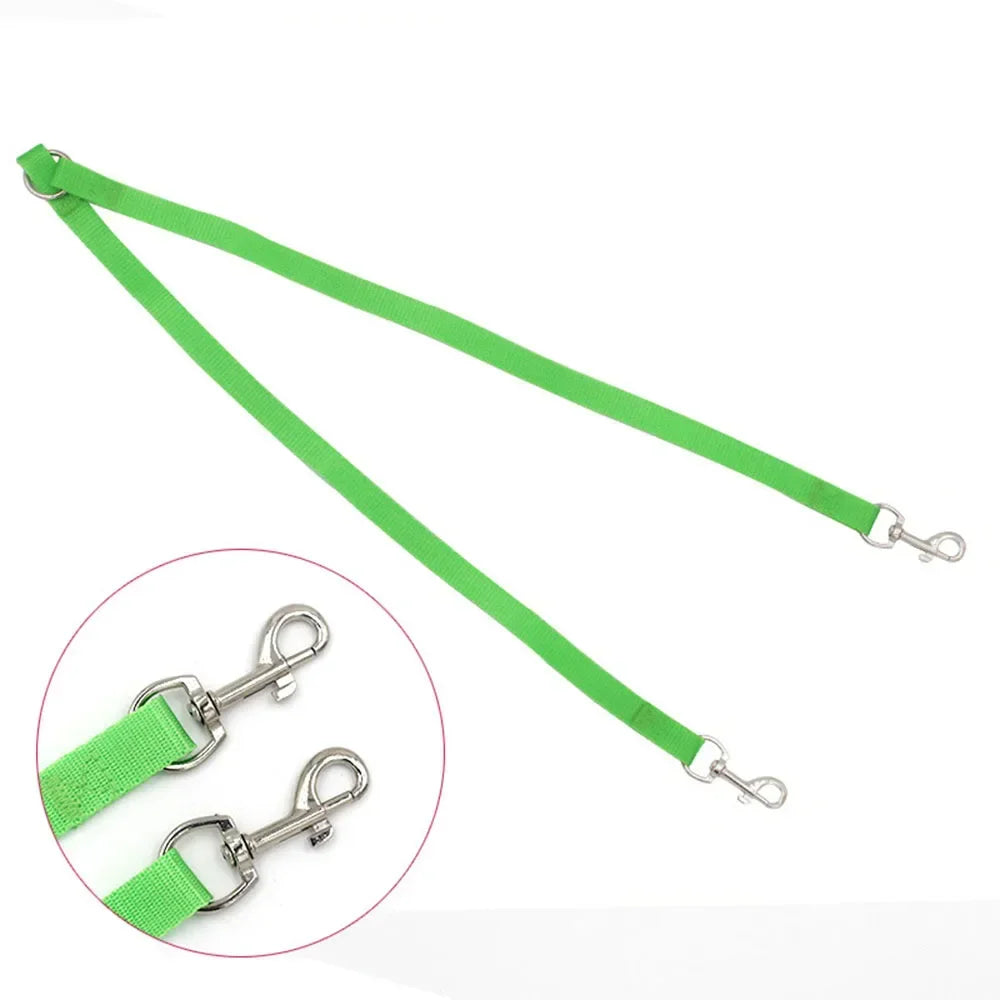 Walk Two Dog Leash Coupler Nylon Double Twin Leash Walking Leash for 2 Small Dogs Double Leash Two Way Dual Pet Puppy Cat Leads