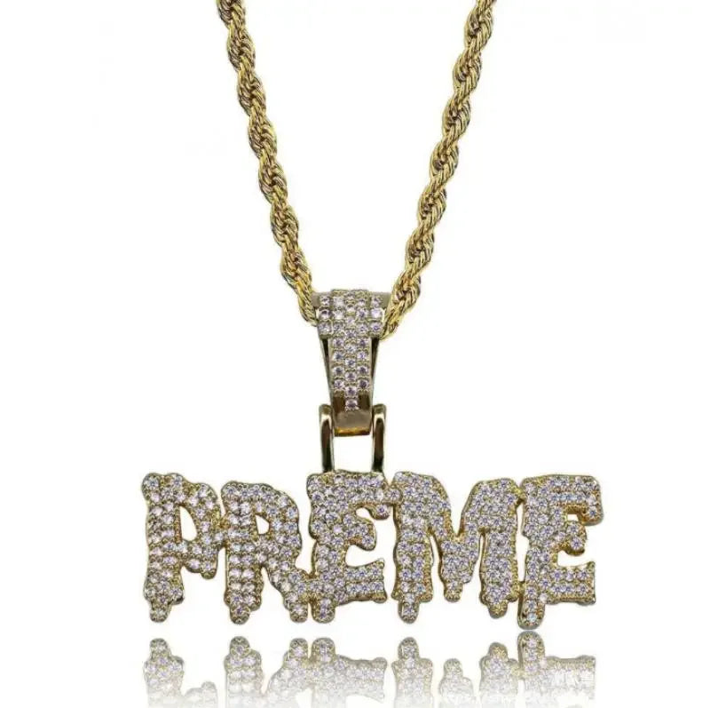 Hip Hop Ice Out Dollar Money Bag Necklace Shiny Cubic Zirconia Wallet Pendant for Men Women Hip Hop Rock Rap Cool Jewelry