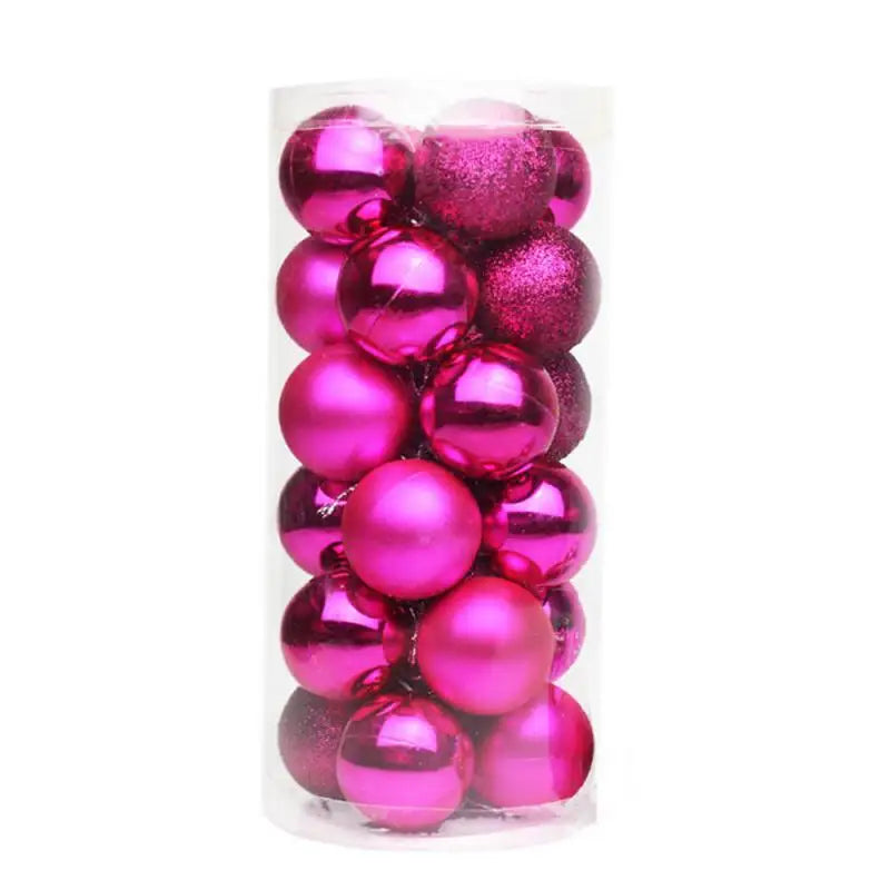 24pcs 3cm Christmas Balls Christmas Tree Ornaments Ball Xmas Hanging Tree Pendants Home Party Christmas Tree Decor New Year Gift