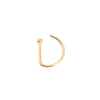 1pc D-shaped Nose Hoop Ring Stainless Steel 20G Nostril Body Jewelry Fake Nose Piercing Men Women 8mm 10mm