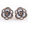 fashion women simple flower earrings elegant classic feminie camellia studs