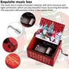 Red Merry Christmas Theme Music Box Carving Wooden Hand Crank Music Box Santa Claus New Year Christmas Gift for Children Gifts