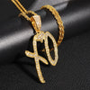 Hip Hop Ice Out Dollar Money Bag Necklace Shiny Cubic Zirconia Wallet Pendant for Men Women Hip Hop Rock Rap Cool Jewelry