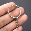 50/500pcs Stainless Steel Metal Blank Keyring Keychain Split Rings DIY Keyfob Keys Ring Lobster Clasp Key Pendant Chains Buckles