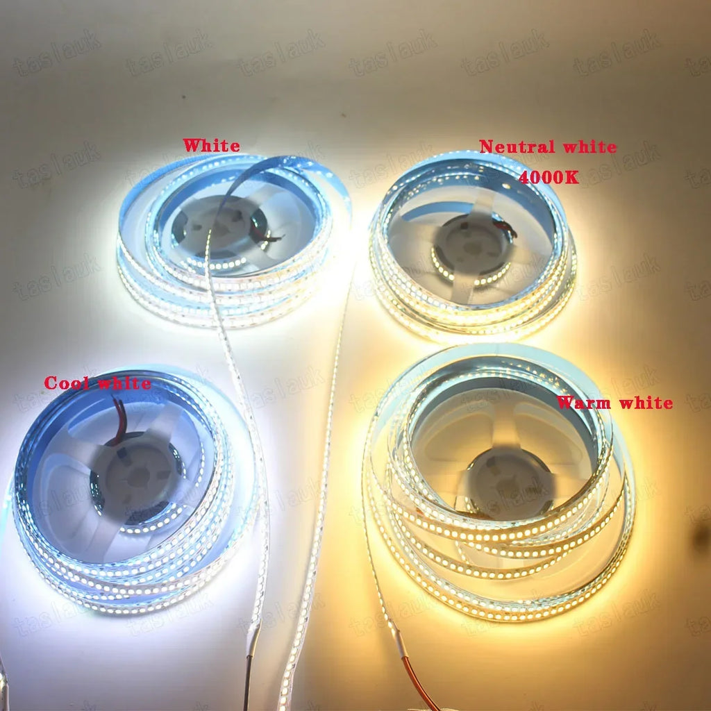 DC12V 24V Flexible Light 2835 240 leds/m 1/2/3/4/5m/lot 10mm PCB  1200 LEDs Strip tape CCT White Warm White Neutral white 4000K