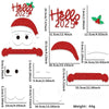 Christmas Door Window Stickers Felt Cloth Snowman Santa Claus Elk Wall Sticker Christmas Home Decoration Happy New Year 2024