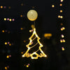 Christmas LED Light Snowflake Santa Deer Hanging Sucker Lamp Window Ornaments Decoration for Home Navidad 2023 New Year Decor