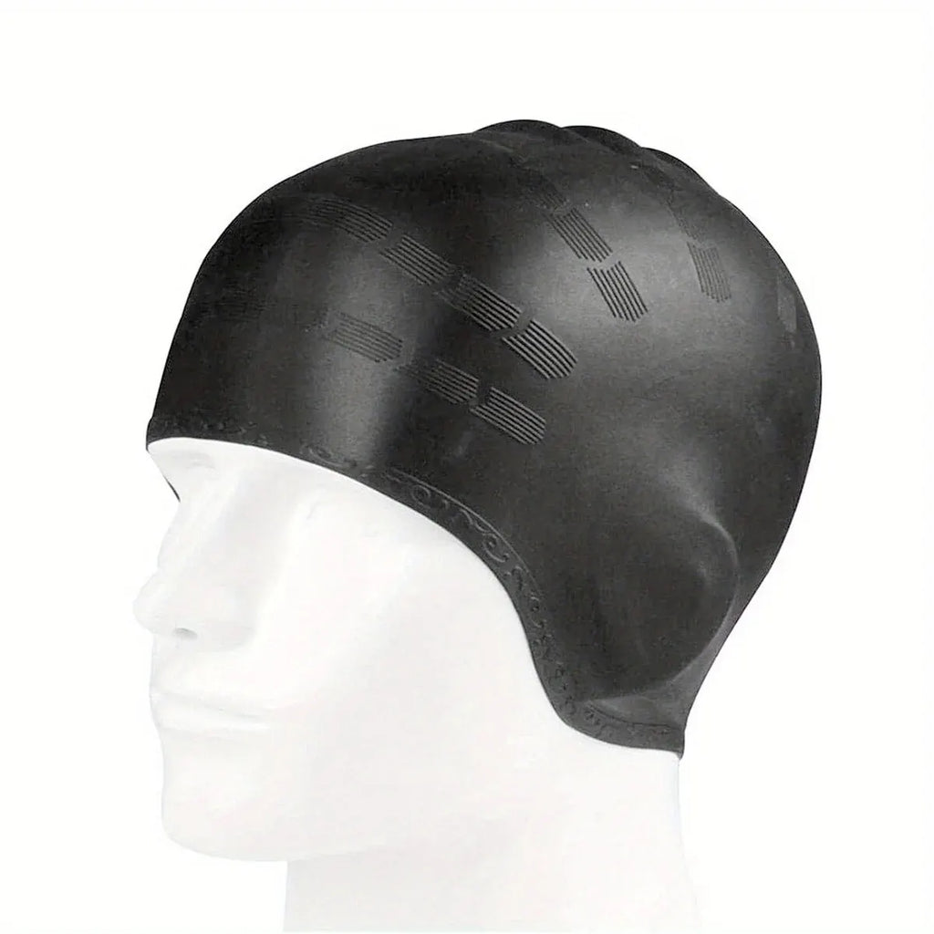 Durable Silicone Swimming Cap with Ear Pockets for Adults and Teens - Protects Long Hair and Provides High Elasticity