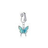 Faux Fake Belly Piercing Butterfly Leaves Dangling Long Fake Belly Button Pircing Clip on Umbilical Navel Cartilage Earring Clip